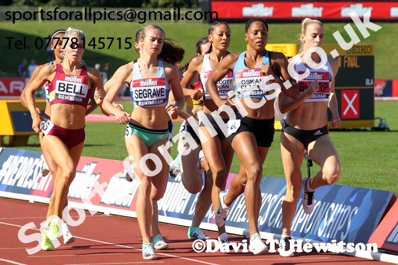 Womens 800 metres, 2019 Muller British Championships, Alexander Stadium, Birmingham. Photo: David T. Hewitson/Sports for All Pics